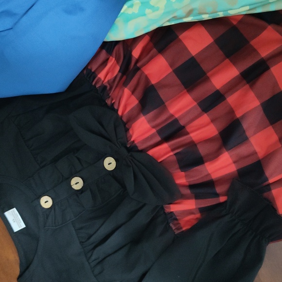 2 dresses size 6 new buffalo plaid / leopard print - Picture 3 of 3